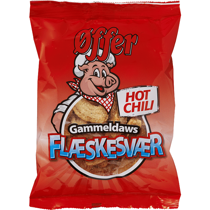 Flæskesvær m. stærk chili