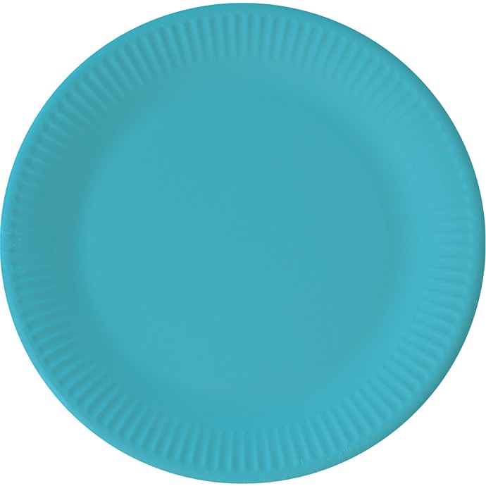 Paptallerken Ø:23 cm 8-pak - turkis