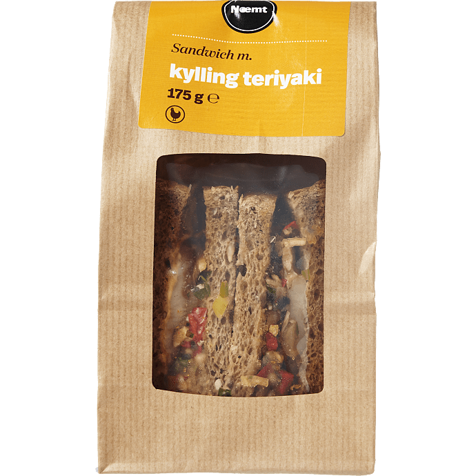 Sandwich m. kylling teriyaki