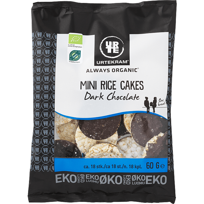 Riskiks m. mørk chokoladeovertræk mini øko