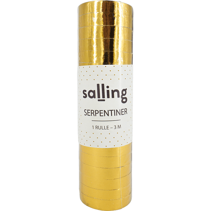Salling serpentiner L: 3 meter - Guld