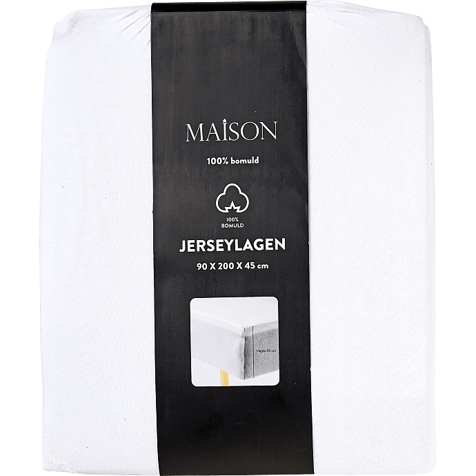 MAISON Jersey stræklagen - Hvid