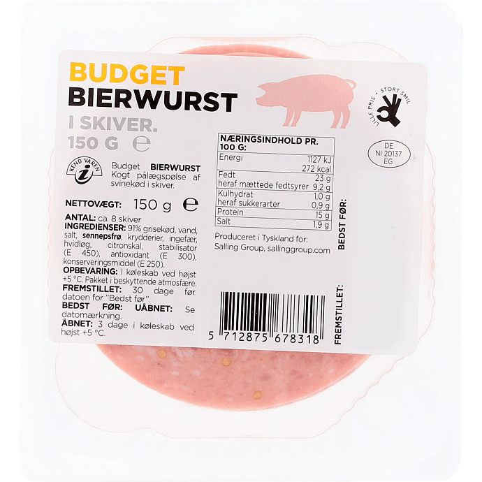 Bierwurst i skiver