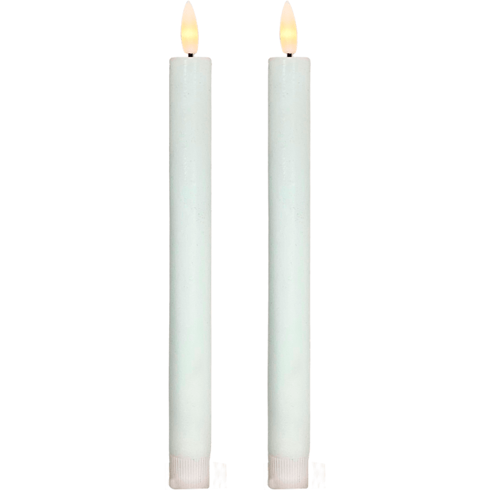LED lys Real flame 2,2x22,5 cm 2-pak - hvid