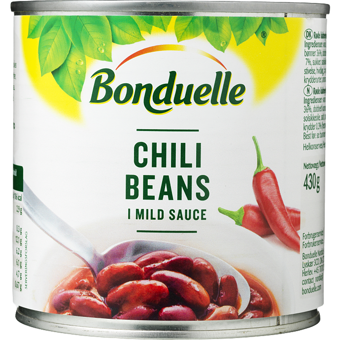 Røde kidneybønner i mild chilisauce