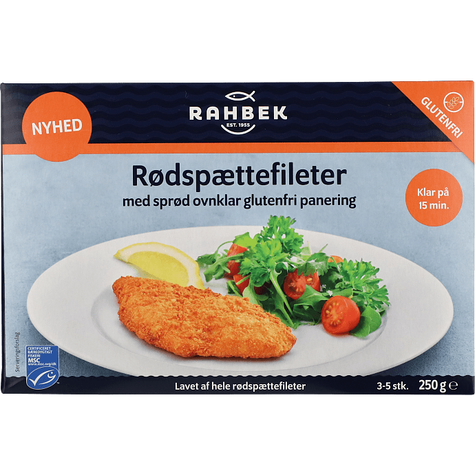 Panerede rødspættefileter glutenfri