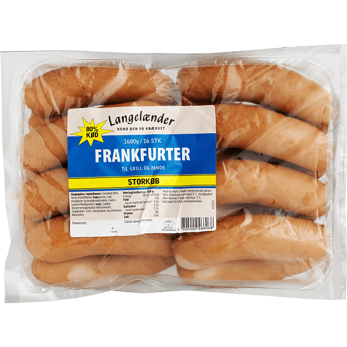 Frankfurtere 80% kød