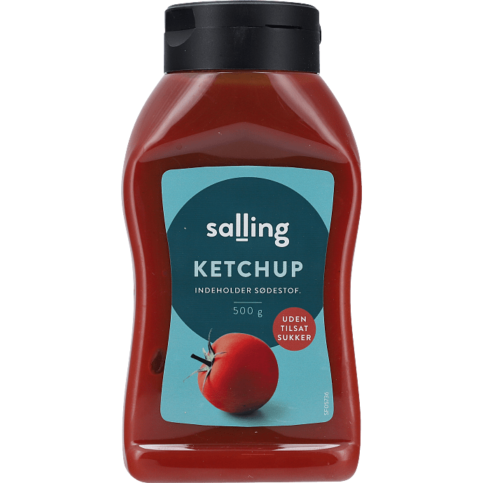 Ketchup u. tilsat sukker og salt