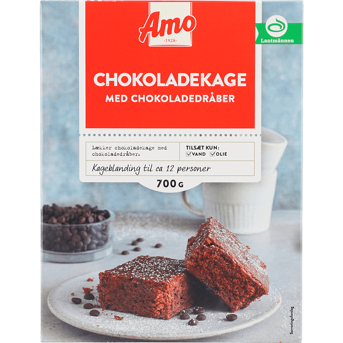 Chokoladekage m. chokoladestykker