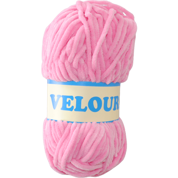 Velour garn 100g - Pink 713