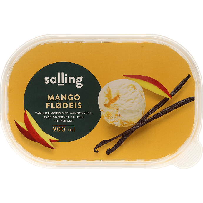 Flødeis m. mango