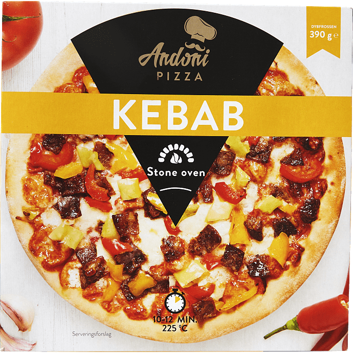 Pizza m. kebab