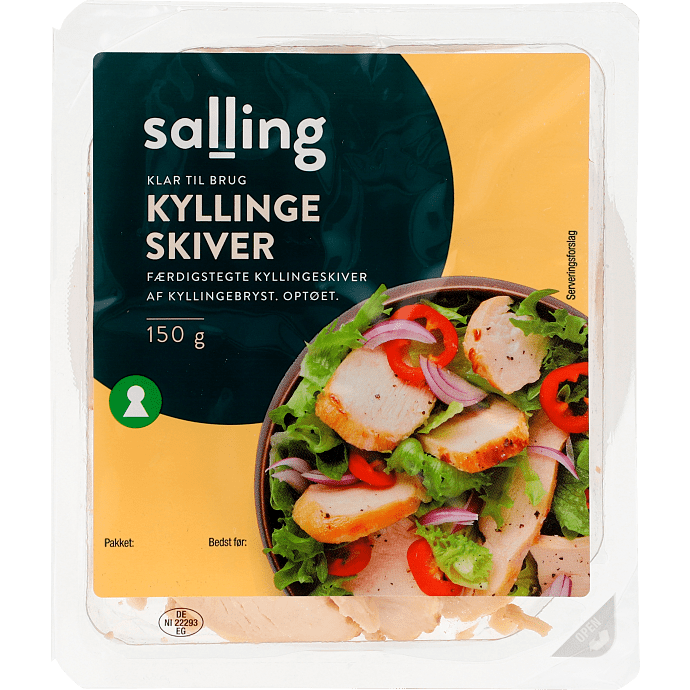 Stegt kylling i skiver