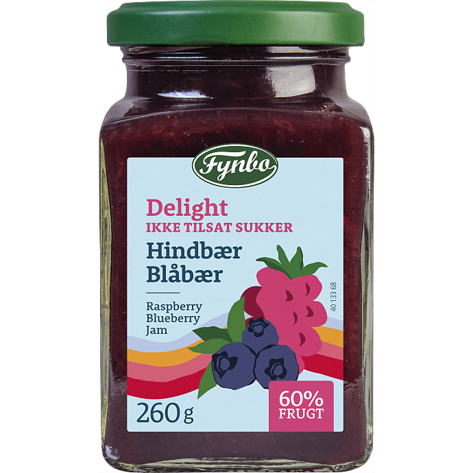 Hindbær- og blåbærmarmelade