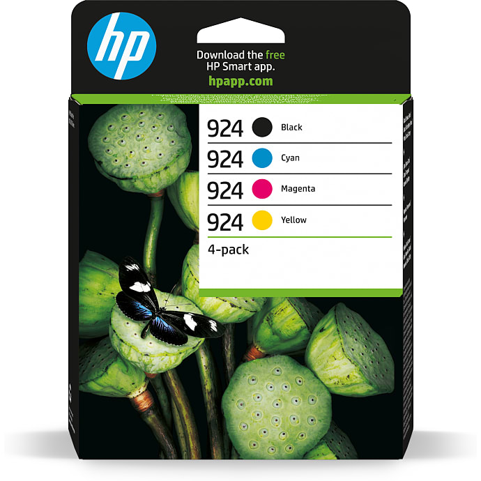 HP 924 blækpatron - sort/cyan/magenta/gul