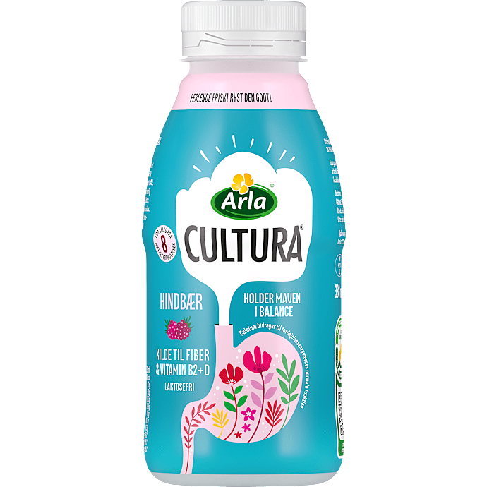 Drikkeyoghurt m. hindbær 1,4% fedt