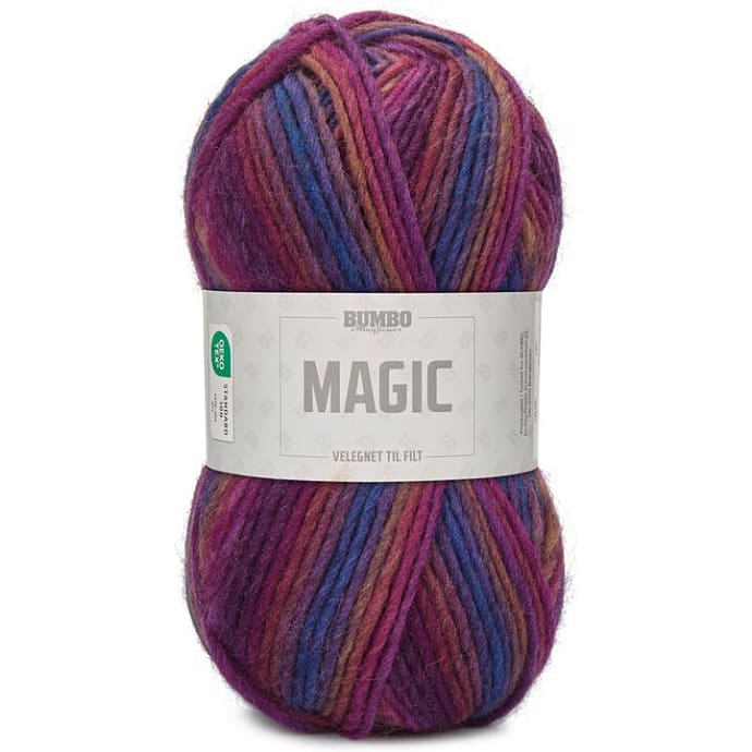 Bumbo Magic Uldgarn -  Lilla, Violet, Blå, Gul 902