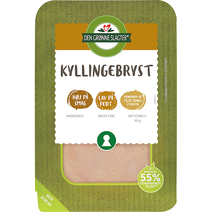 Grillet kyllingebryst i skiver