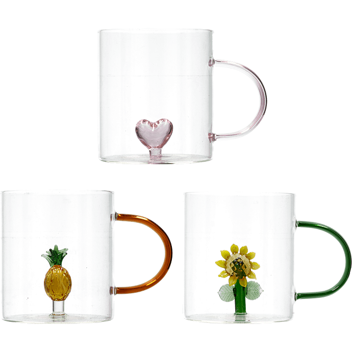 DAY kop borosilikat glas – flere varianter – assorteret