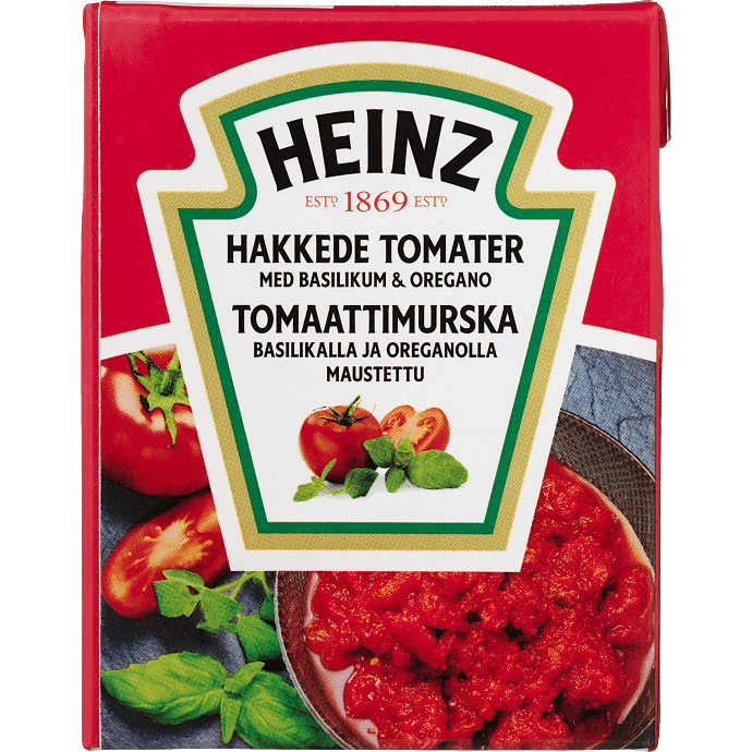 Hakkede tomater m. basilikum og oregano
