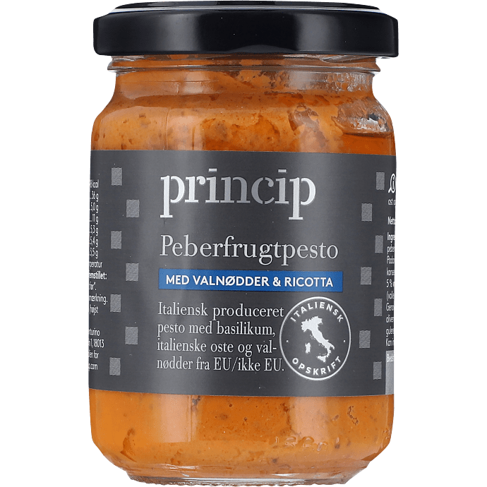 Peberfrugtpesto m. valnødder og ricottaost