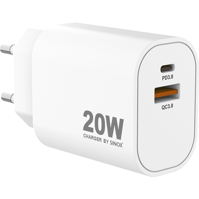 Sinox Pro oplader 20W - hvid