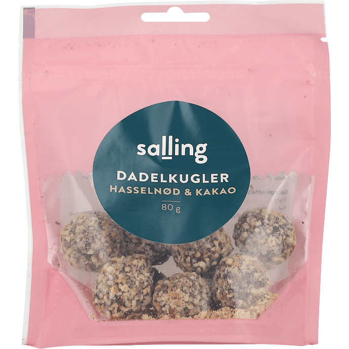 Dadelkugler m. hasselnød
