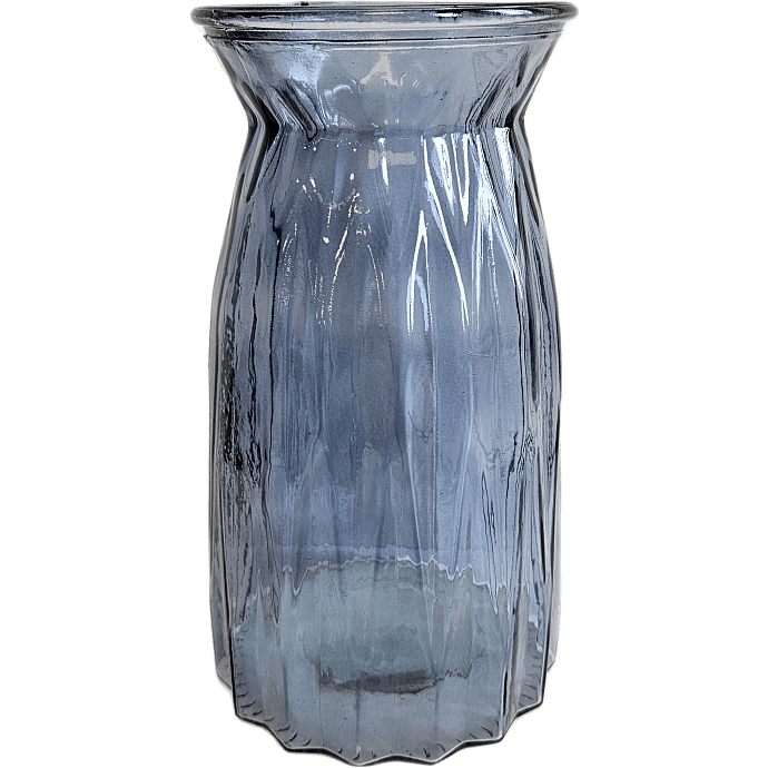 Glasvase H: 20 cm - blå
