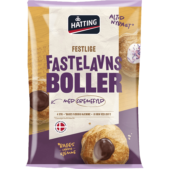 Fastelavnsbolle m. cremefyld