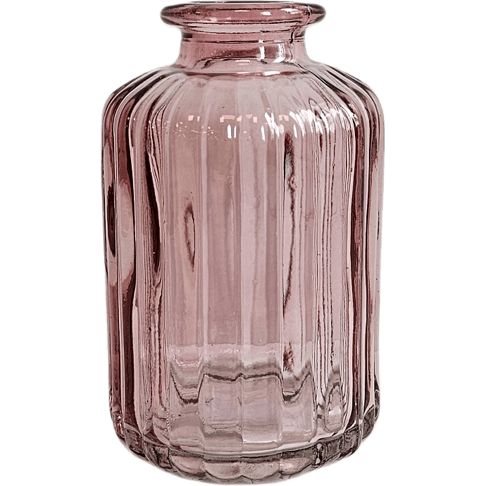 Glasvase H:10 cm - Rosa