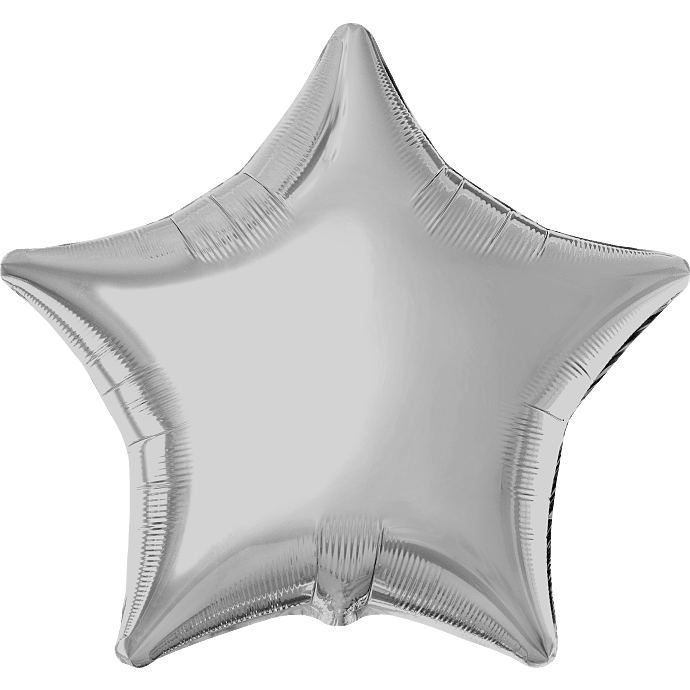 Salling folieballon stjerne Ø: 45 cm - hvid