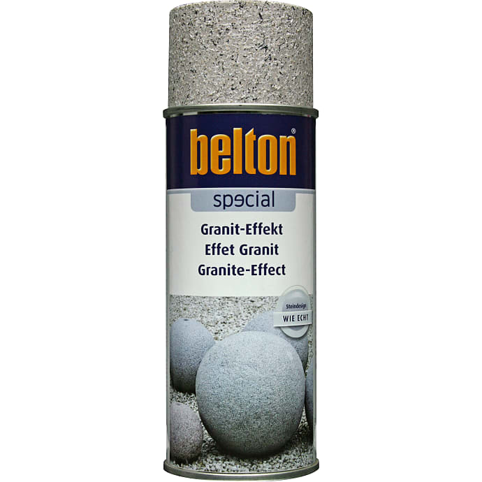 Belton spraymaling graniteffekt 0,4 liter - lysegrå