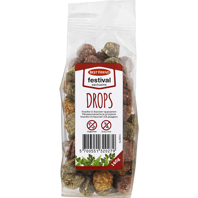 Kanin- og gnaversnacks kornfri