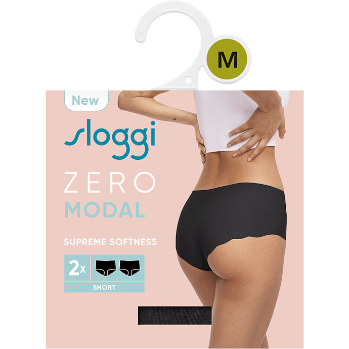 Sloggi dame 2-pak shorts modal str. L - sort