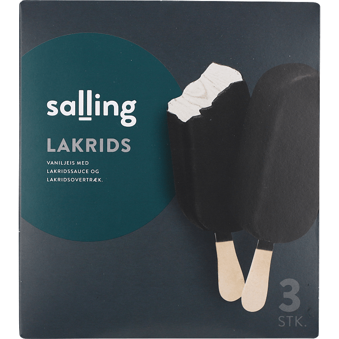 Mælkeis m. lakrids