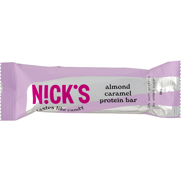 Proteinbar m. mandel og karamel