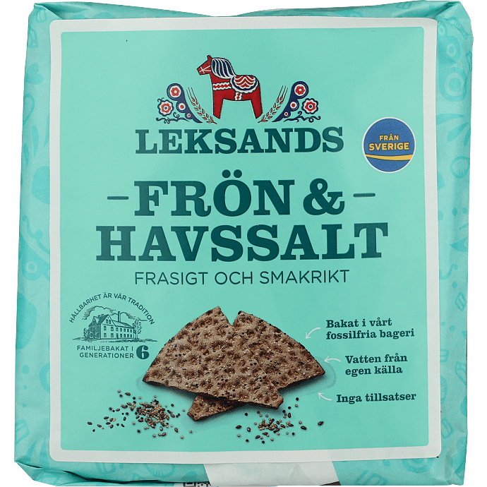 Fuldkornsknækbrød m. frø og havsalt