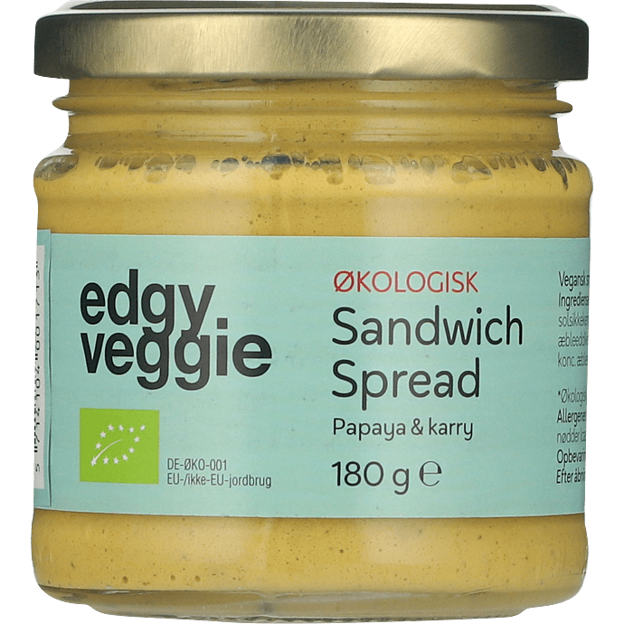 Smørepålæg m. papaya og karry vegansk øko