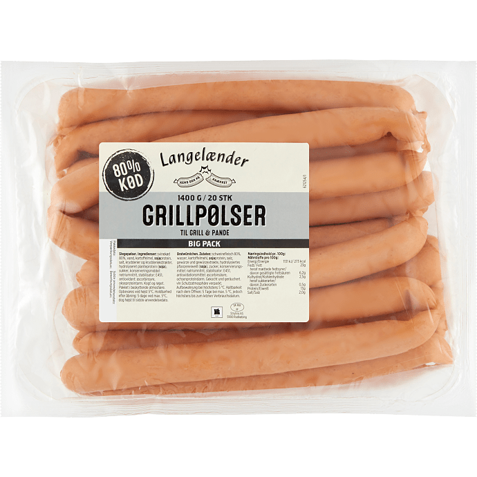 Grillpølser 80% kød