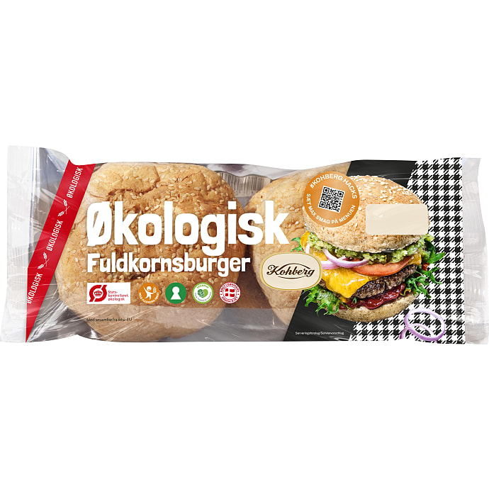 Fuldkornsburgerboller øko