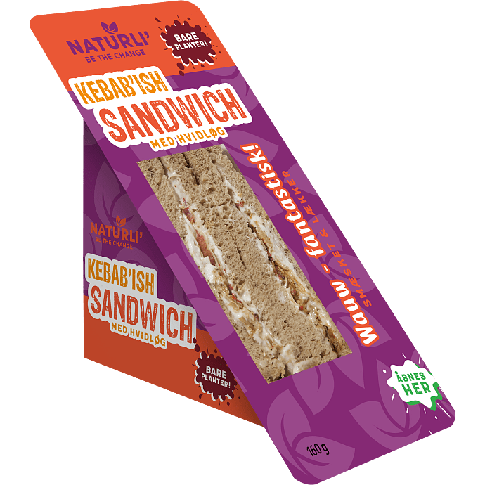 Plantebaseret sandwich m. smørepålæg