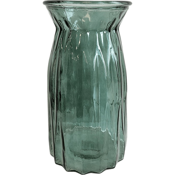 Glasvase H: 20 cm - grøn