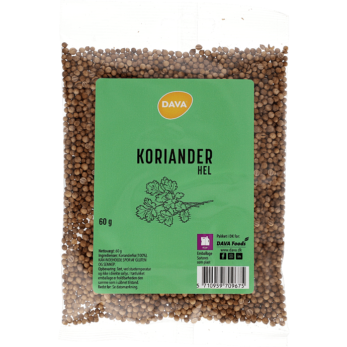 Hele korianderfrø