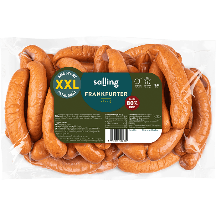 Frankfurtere 80% kød
