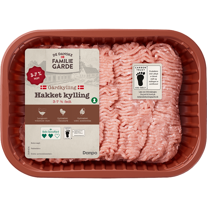 Gårdkylling hakket kyllingekød med 3-7% fedt