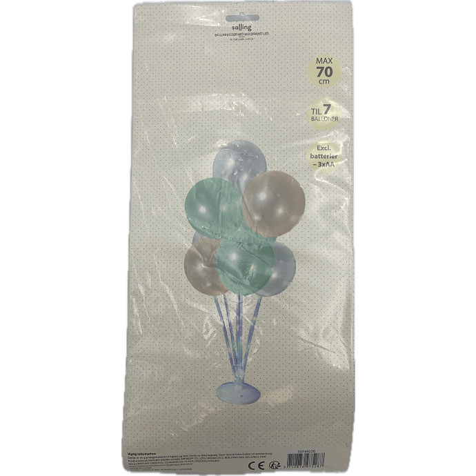 Salling ballonholder med LED H: 70 cm - varm hvid