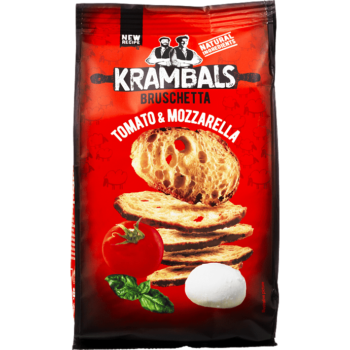 Bruschetta kiks m. tomat- og mozzarellasmag