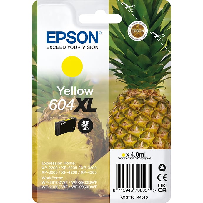 Epson T604 XL gul blæk