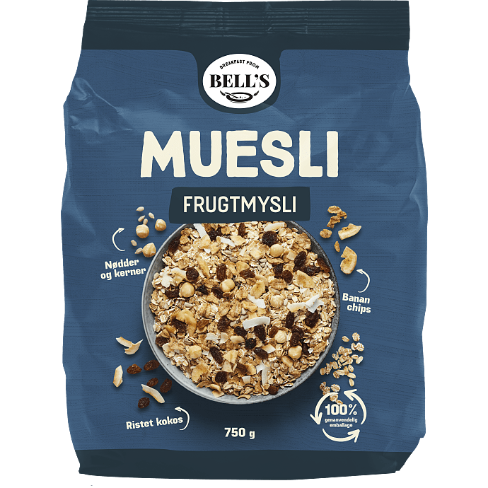 Müsli m. rosin, kokos og banna