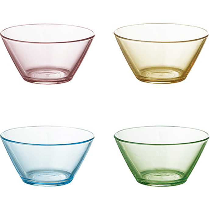 Aida farvede glasskåle - flere varianter - assorteret